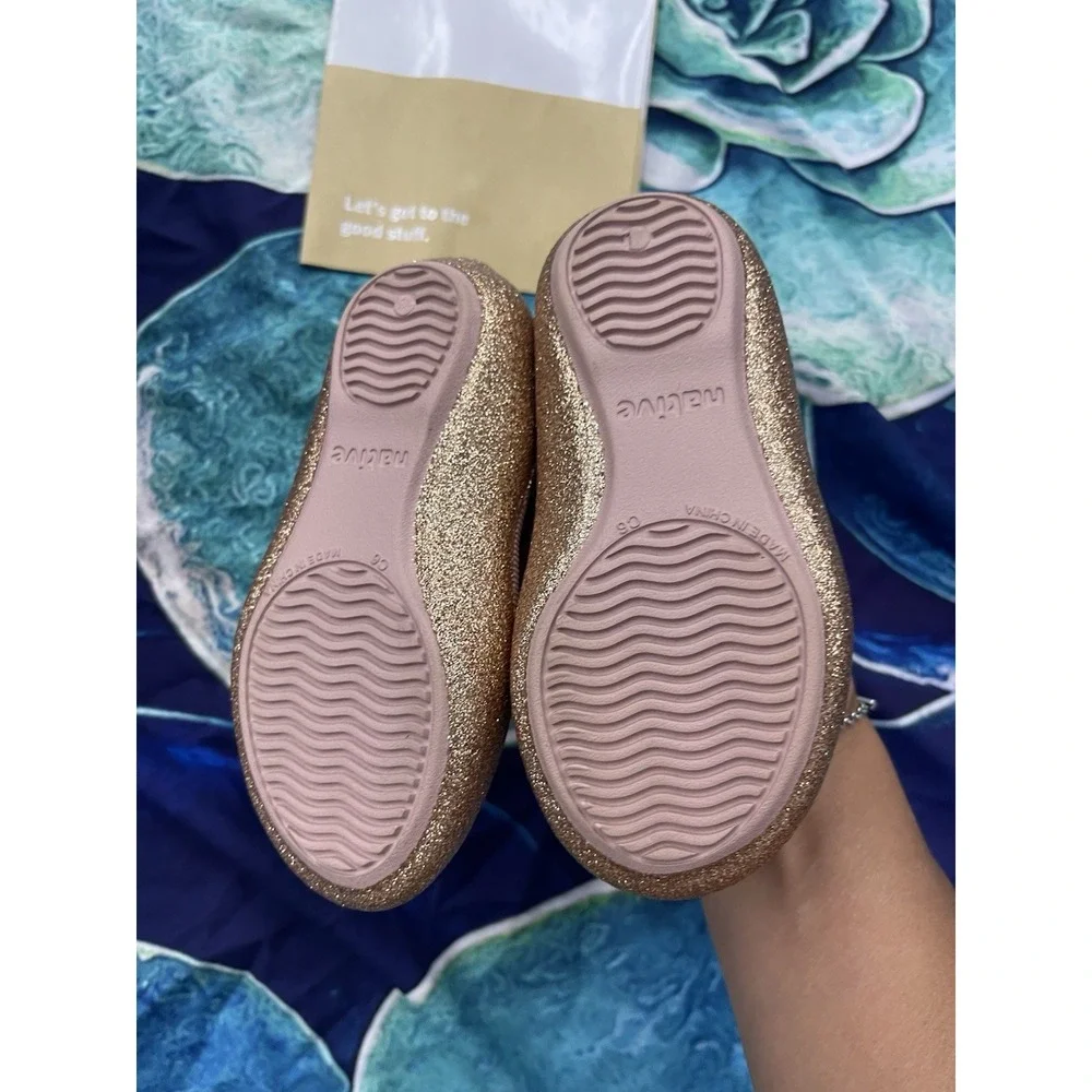 Native Kids Shoes Margot‎ Bling toddler/Little Kid Rose Gold Glitter Sz C6 H61